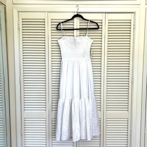 AQUA White Maxi Dress NWT